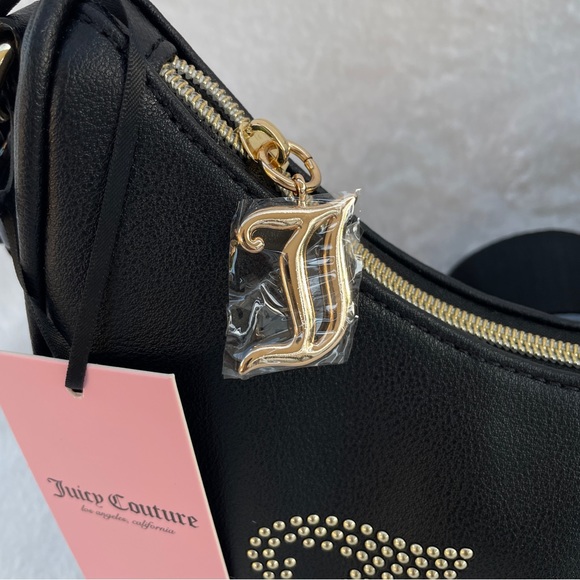 NEW Juicy Couture Black and Gold Obsession Crossbody Bag with Gold Hardware - Picture 3 of 5